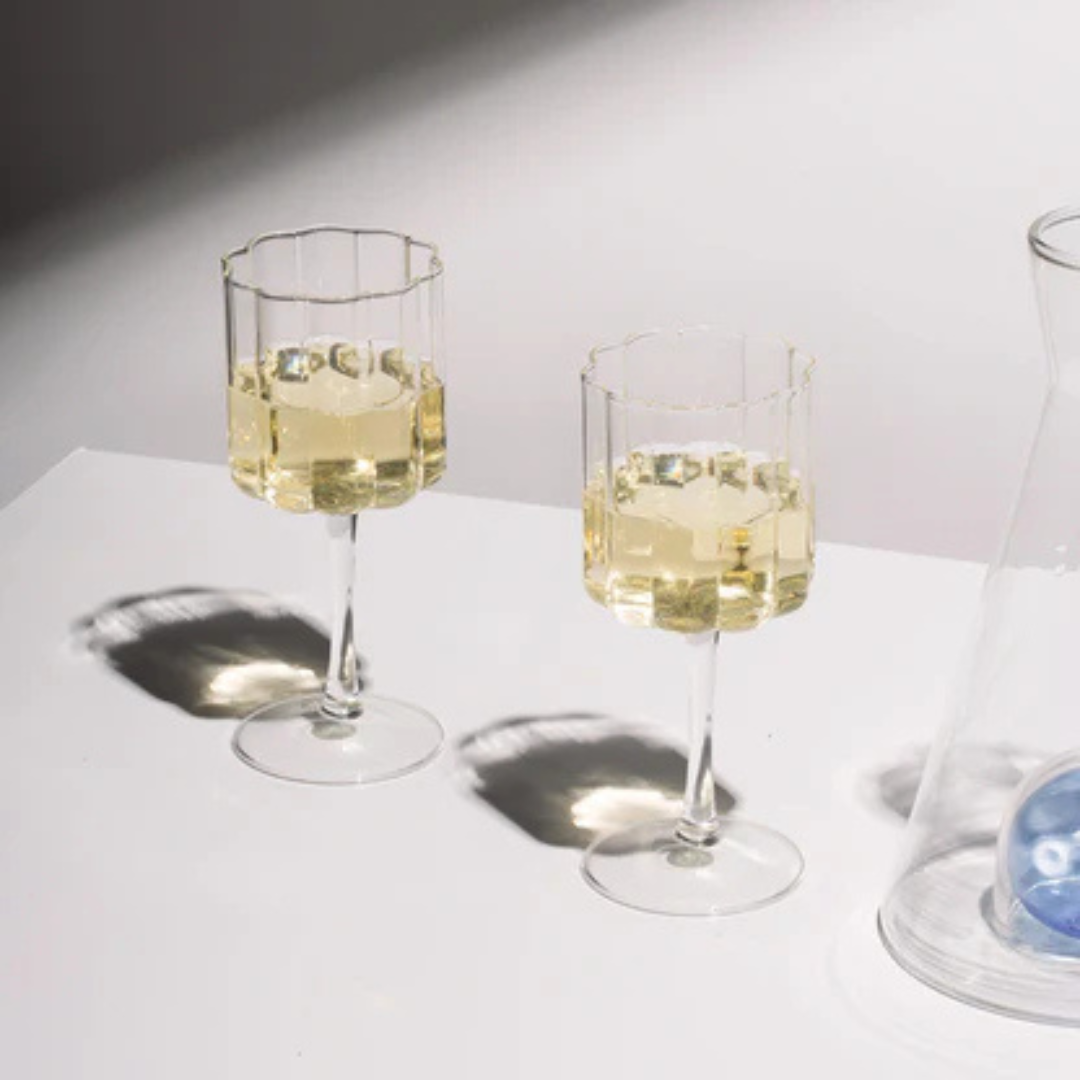 Wave Wine Glasses (Set of 2)