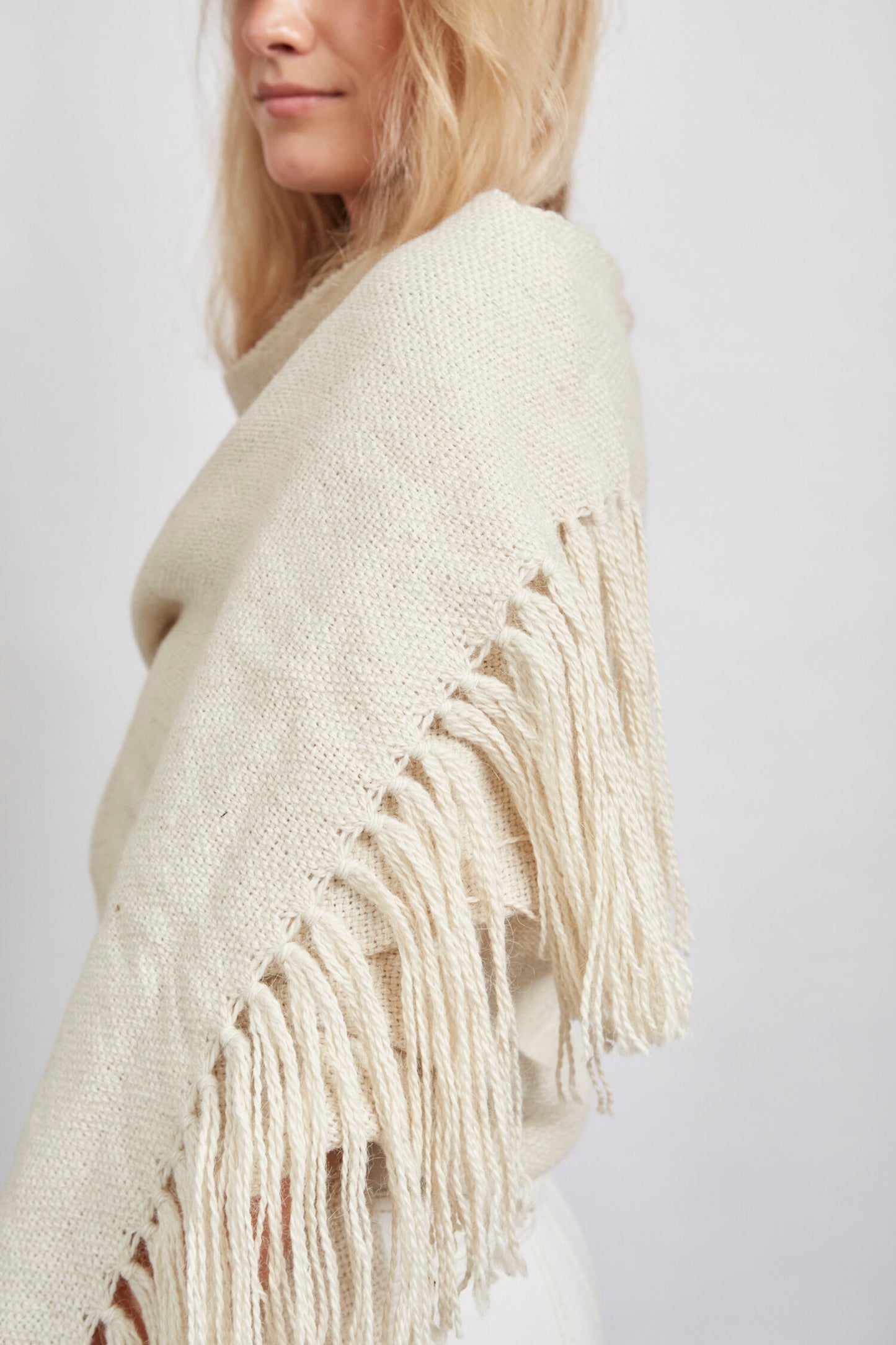 Andes scarf / 100% llama / off-white