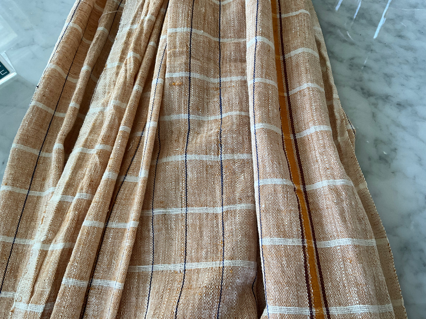 Sunflower Dark Terracotta Block Printed Scarf