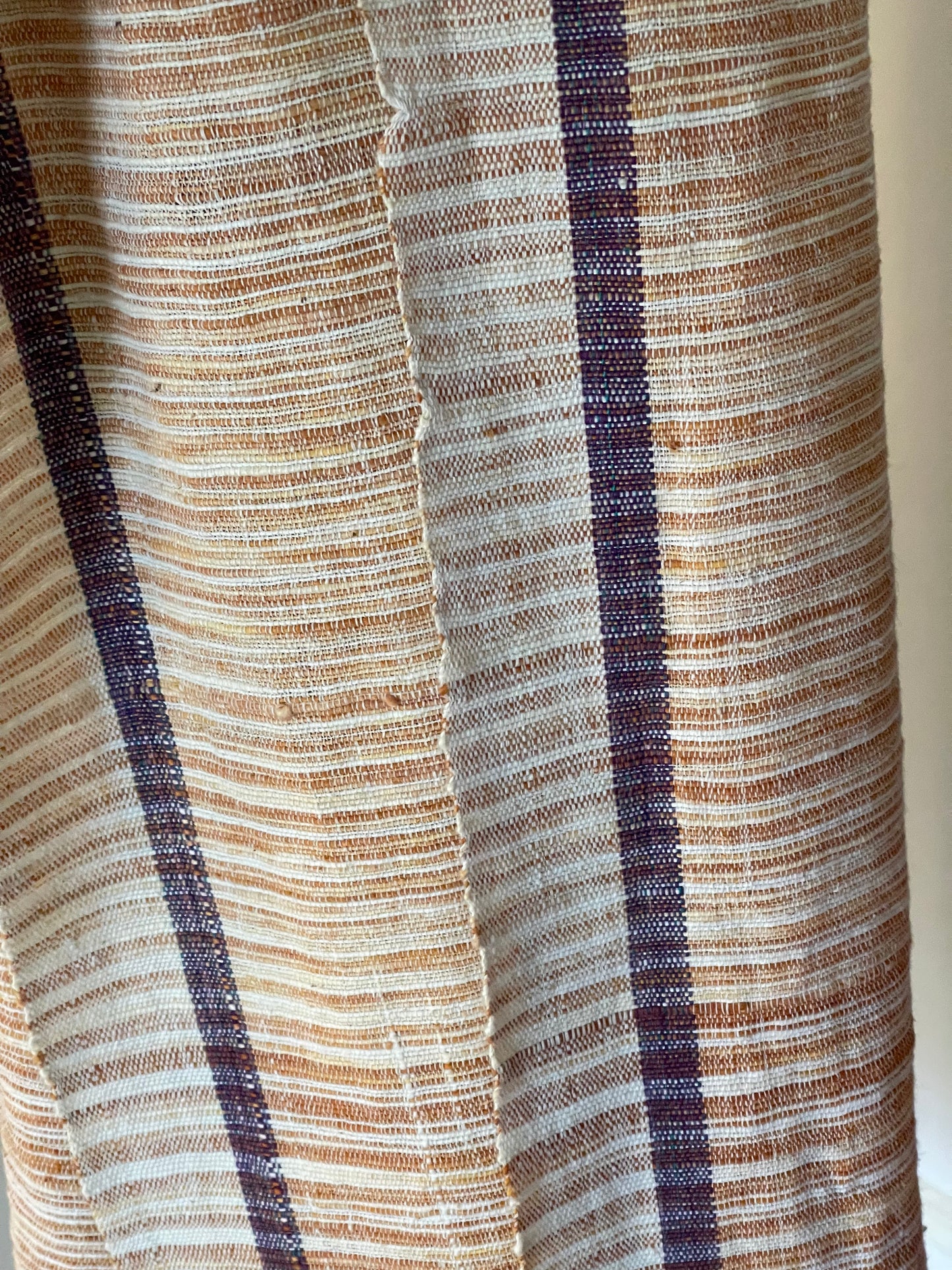 Gold Window Pane Block Printed Scarf