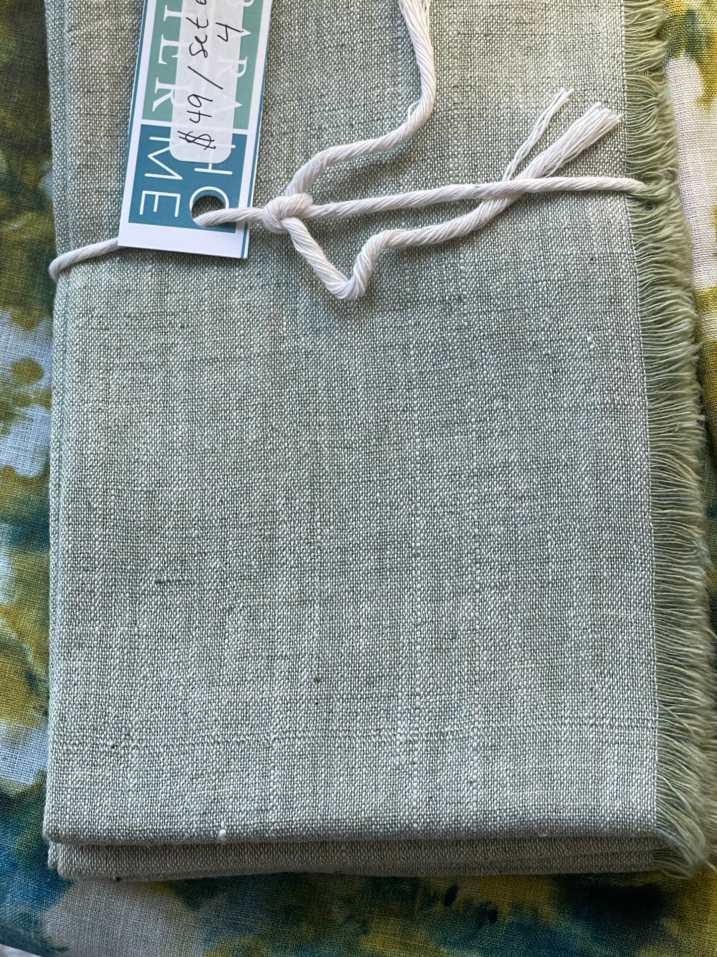 Handmade Green Napkins (Set of 4)