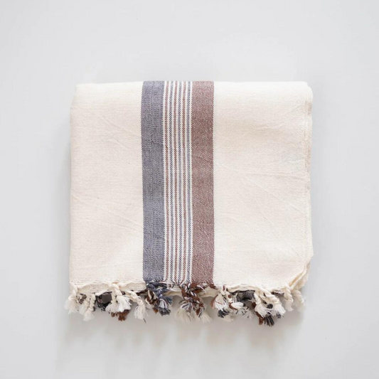 Brown Cream Nomad Turkish Towel (Multi-purpose)