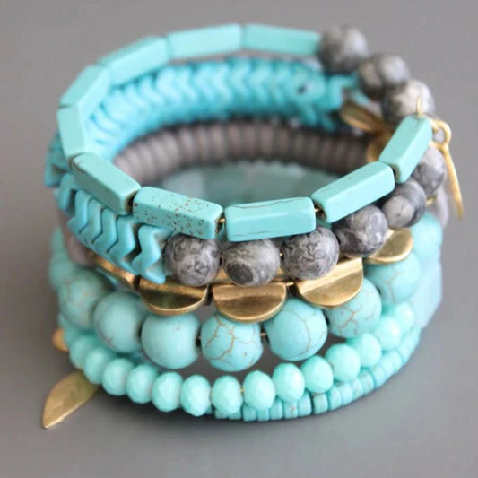 Turquoise Stone Wrap Bracelet