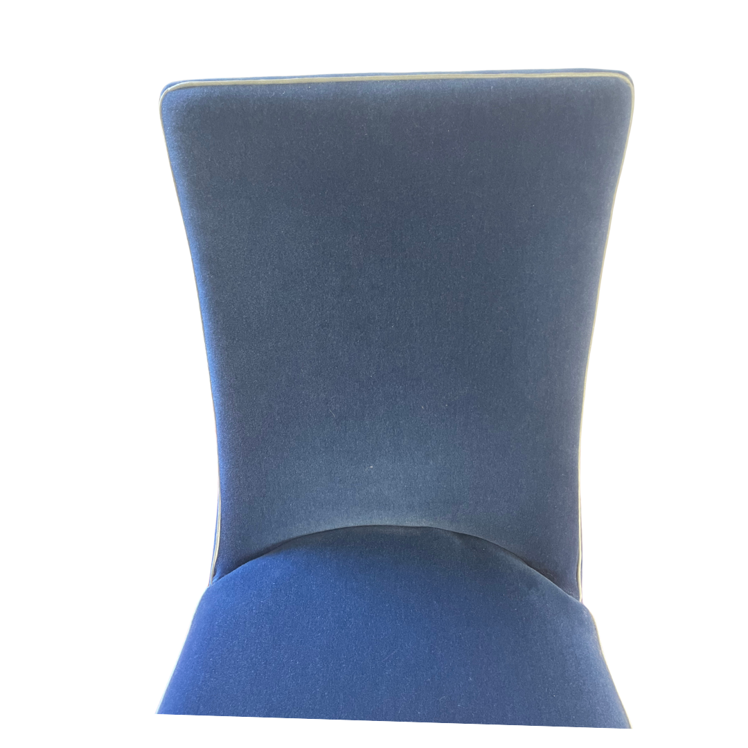 Blue Mohair Dining Room Chairs (Set of 4)