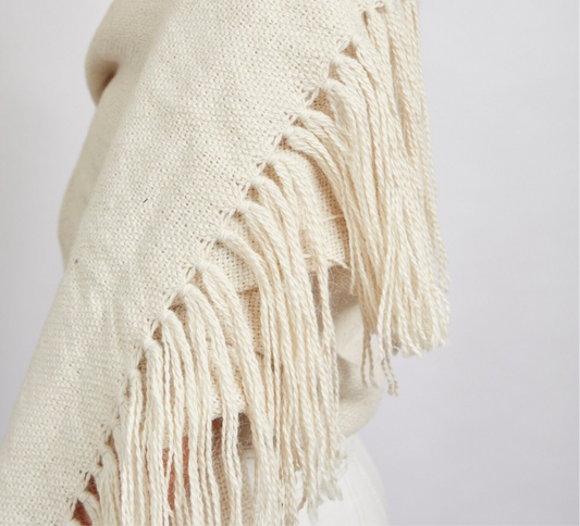 Andes scarf / 100% llama / off-white