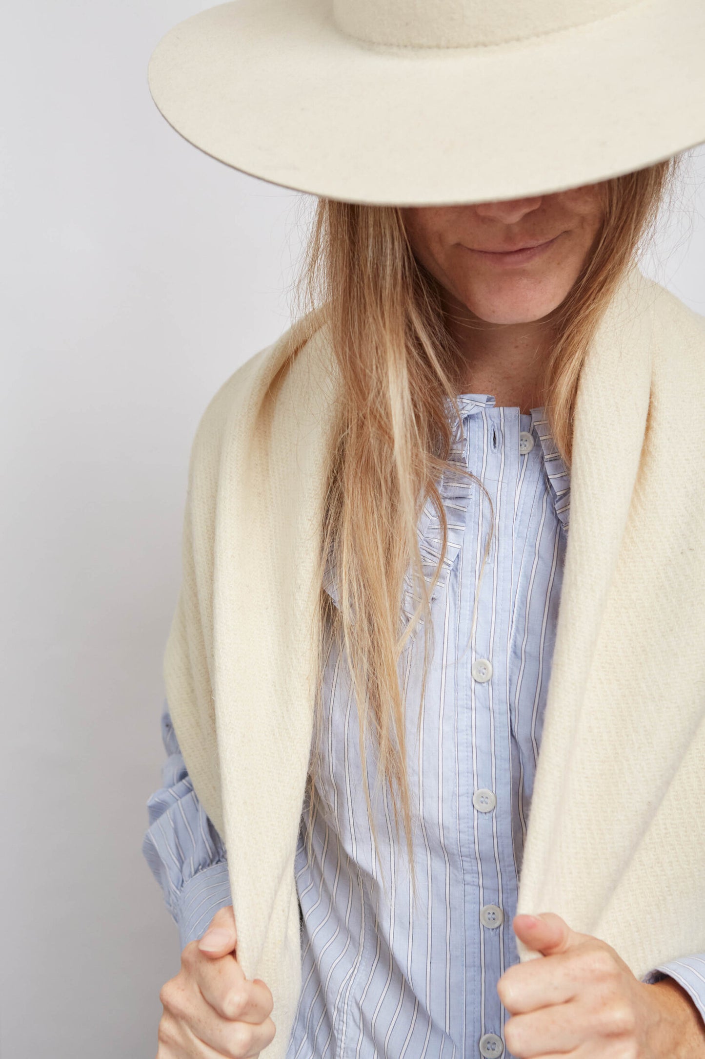 Andes scarf / 100% llama / off-white