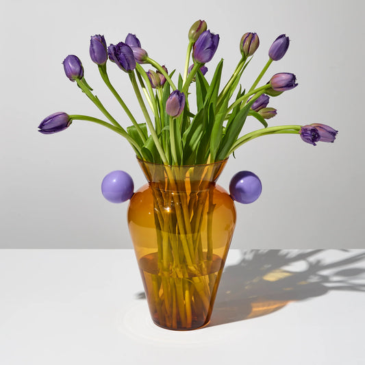 Geo Two Tone Urn - Amber and Lilac