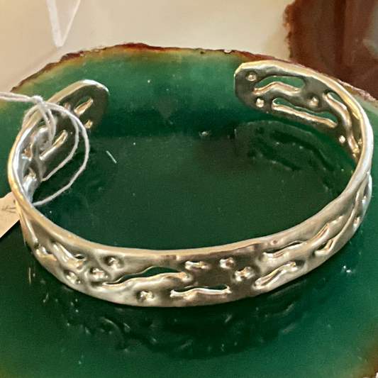 White T-Shirt Sterling Silver Cuff (Men’s) Bracelet by Angelica Cammarota