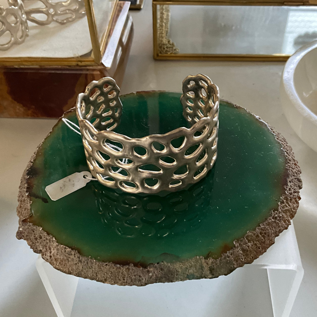 White T-shirt Sterling Silver Cuff Bracelet by Angelica Cammarota