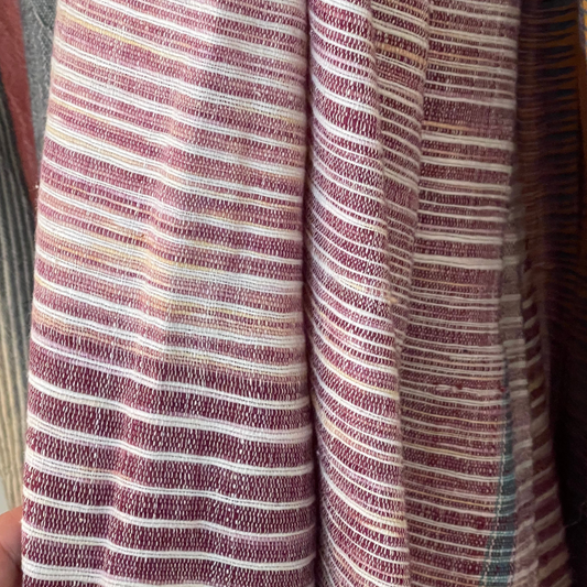 Purple and Aqua Block Printed Scarf