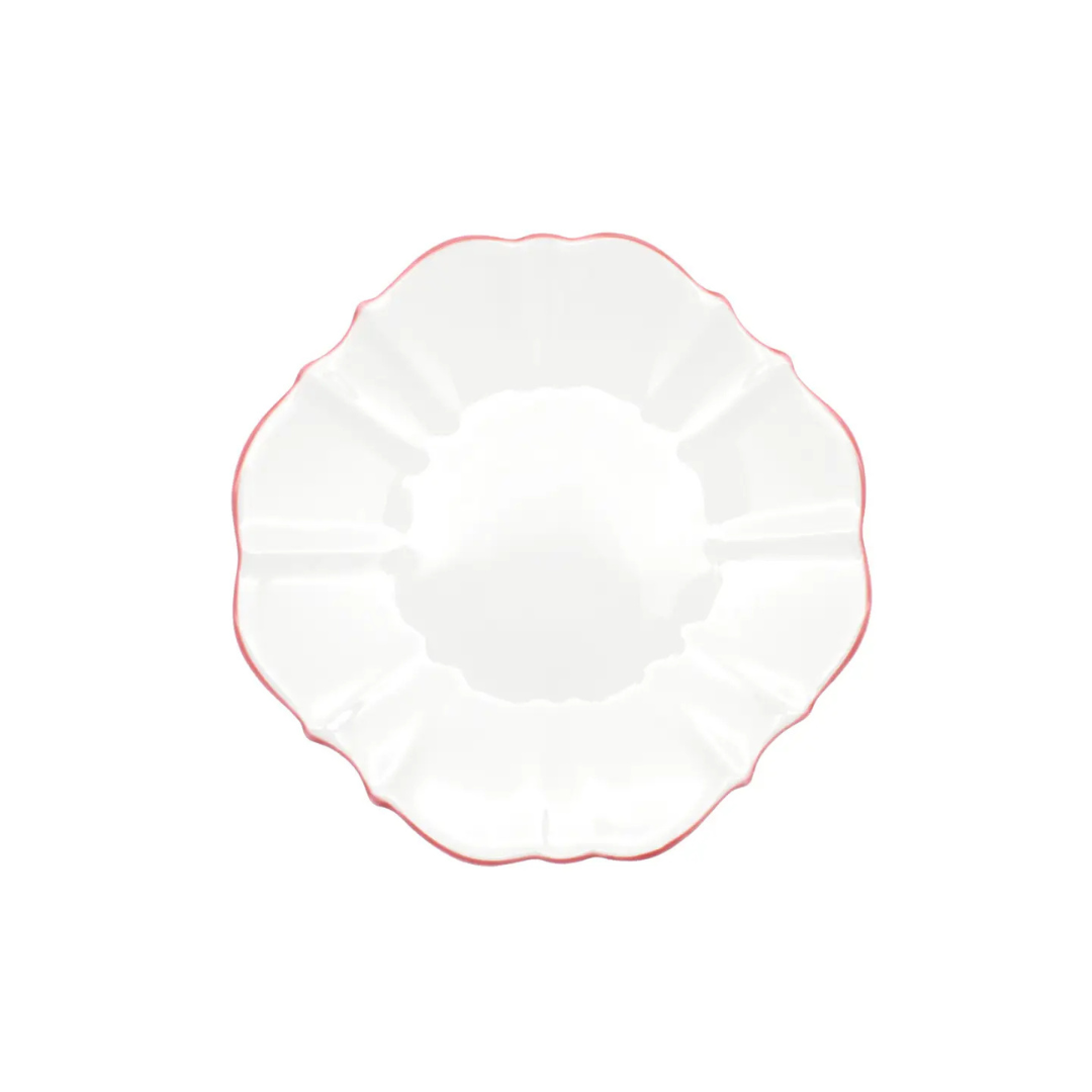 Fine Bone China Salad Plate with hand-painted Roseate Rim (8.5")