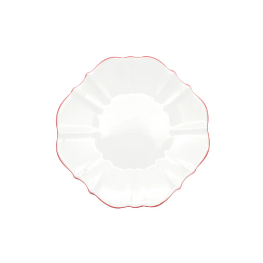 Fine Bone China Salad Plate with hand-painted Roseate Rim (8.5")