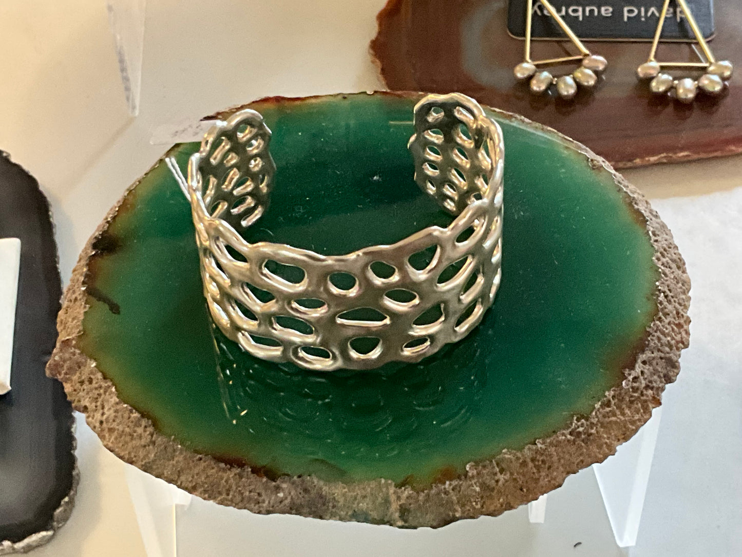 White T-shirt Sterling Silver Cuff Bracelet by Angelica Cammarota