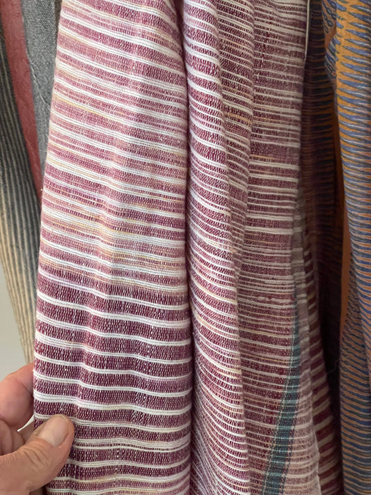 Gold, Purple and Aqua Block Printed Scarf