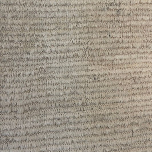 Distressed Ribbed Hand Knotted Neutral Wool Runner Rug by Mark Phillips (2'03" x 10'10")