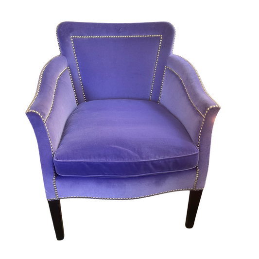 Purple Velvet Sitting Chairs (Pair)