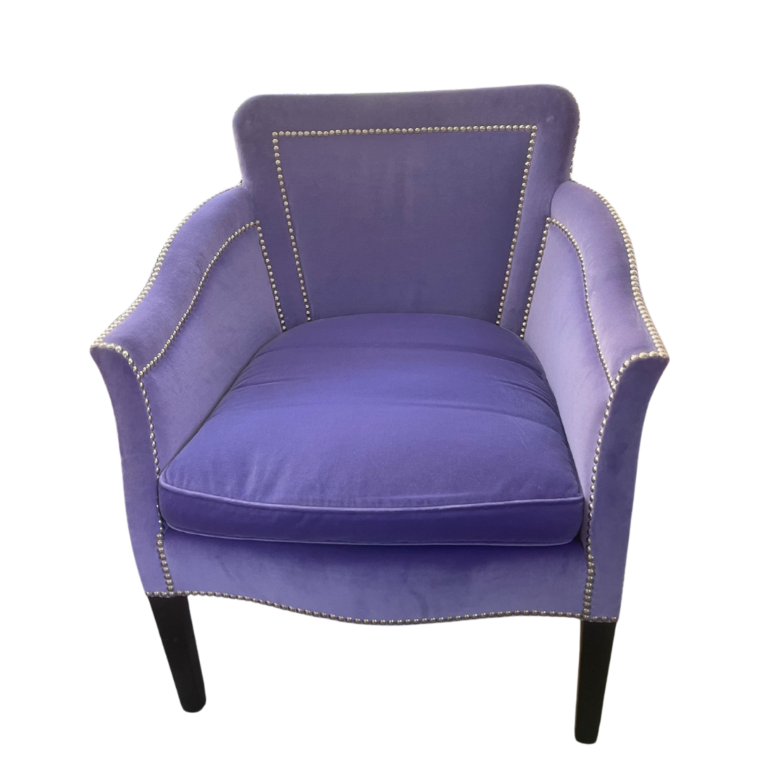 Purple Velvet Sitting Chairs (Pair)