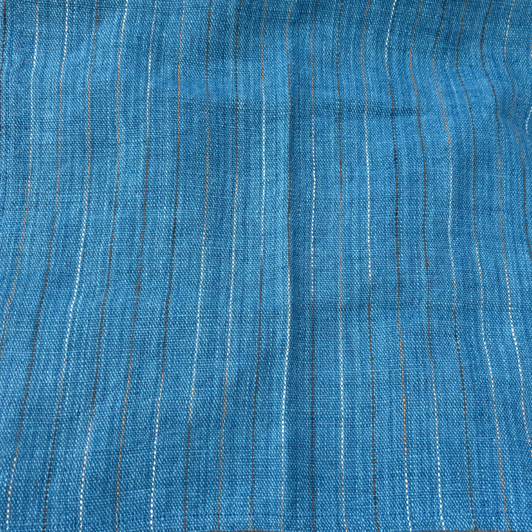 Blue two-layer handwoven cotton napkin set