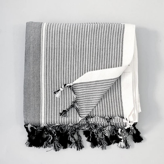 Grey Stripe Tribeca Turkish Towel