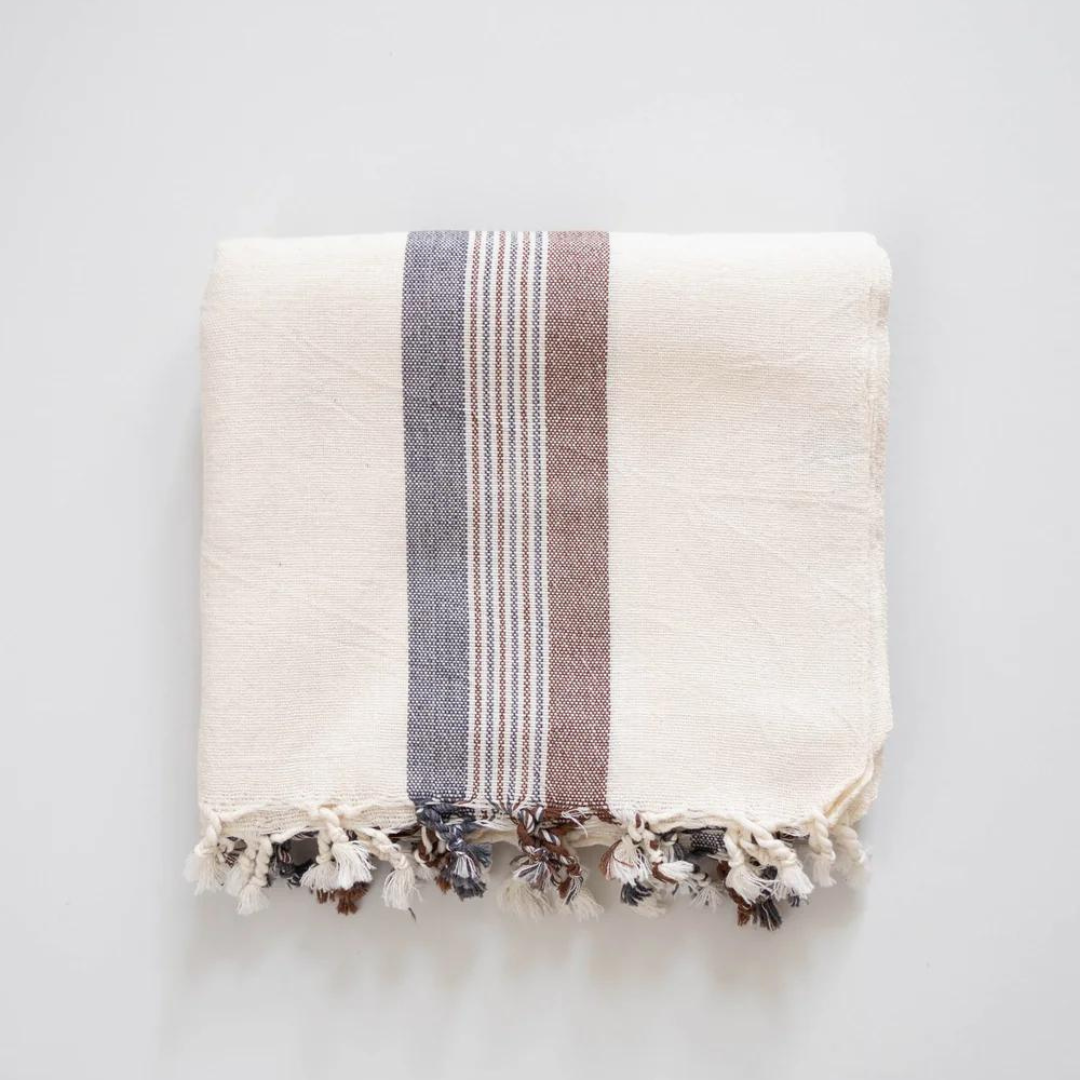 Brown Cream Nomad Turkish Towel