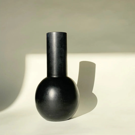 Black Soapstone Lolita Vase